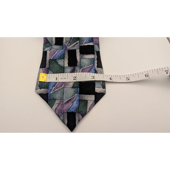 J. Garcia Collector’s Edition Silk Tie Hand Sewn USA Abstract Geometric - Picture 2 of 3
